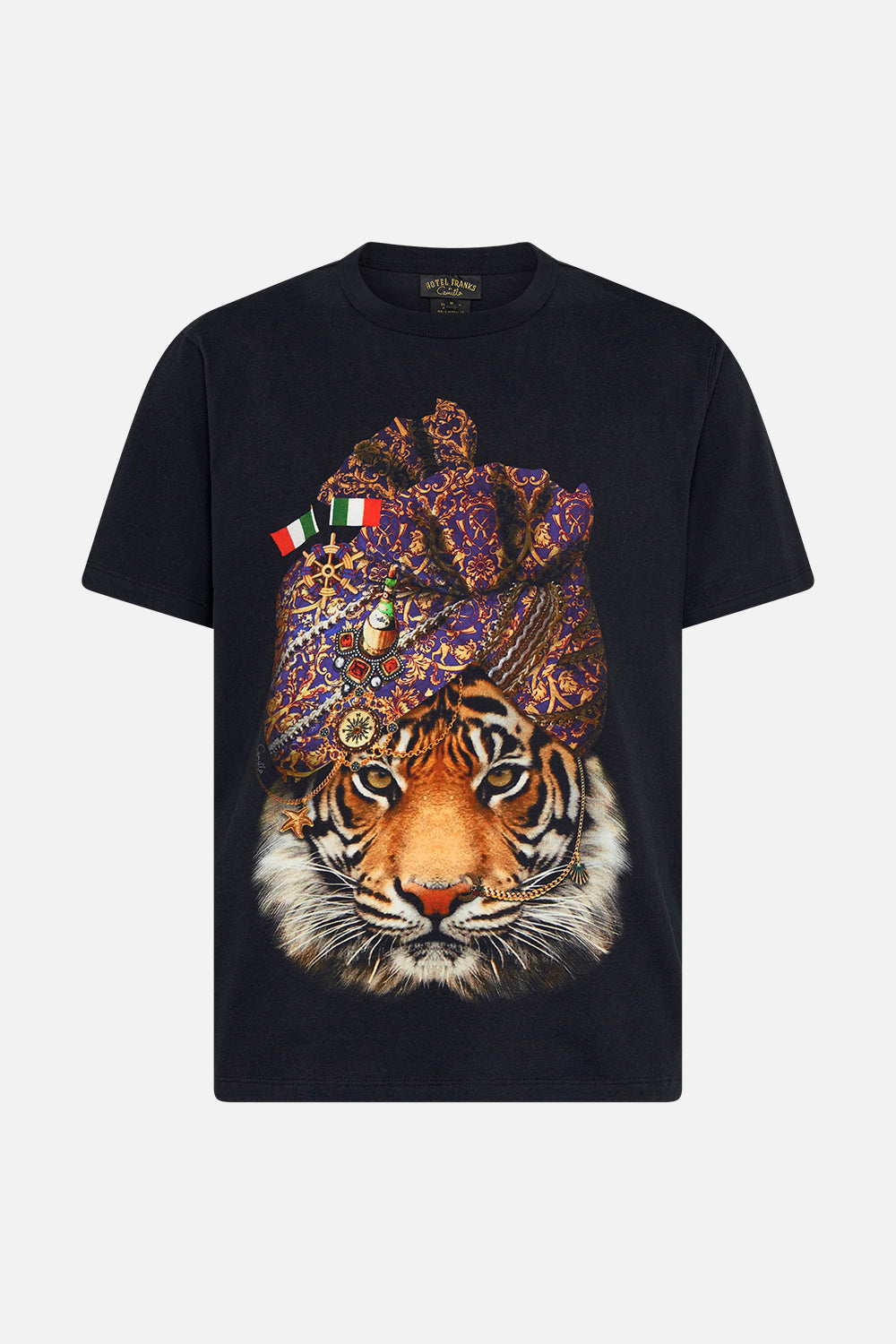 Product view of Hotel Franks By CAMILLA mens tee in Venice Vignette print