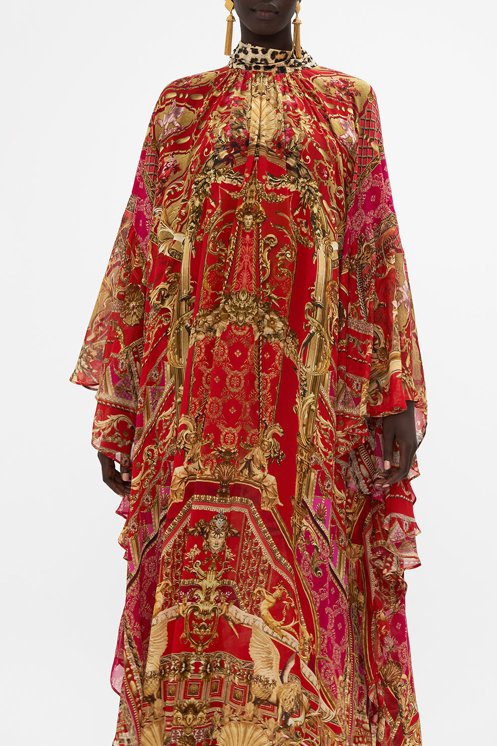 HIGH NECK RUFFLE KAFTAN SWEET SOPRANO