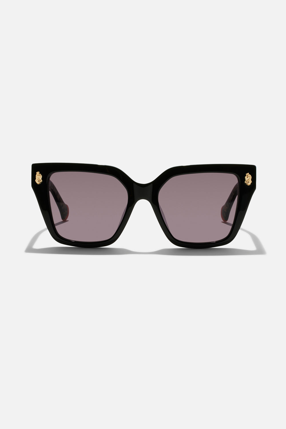 BOTTOMLESS BRUNCH SUNGLASSES BLACK / BROWN GLITTER LEOPARD