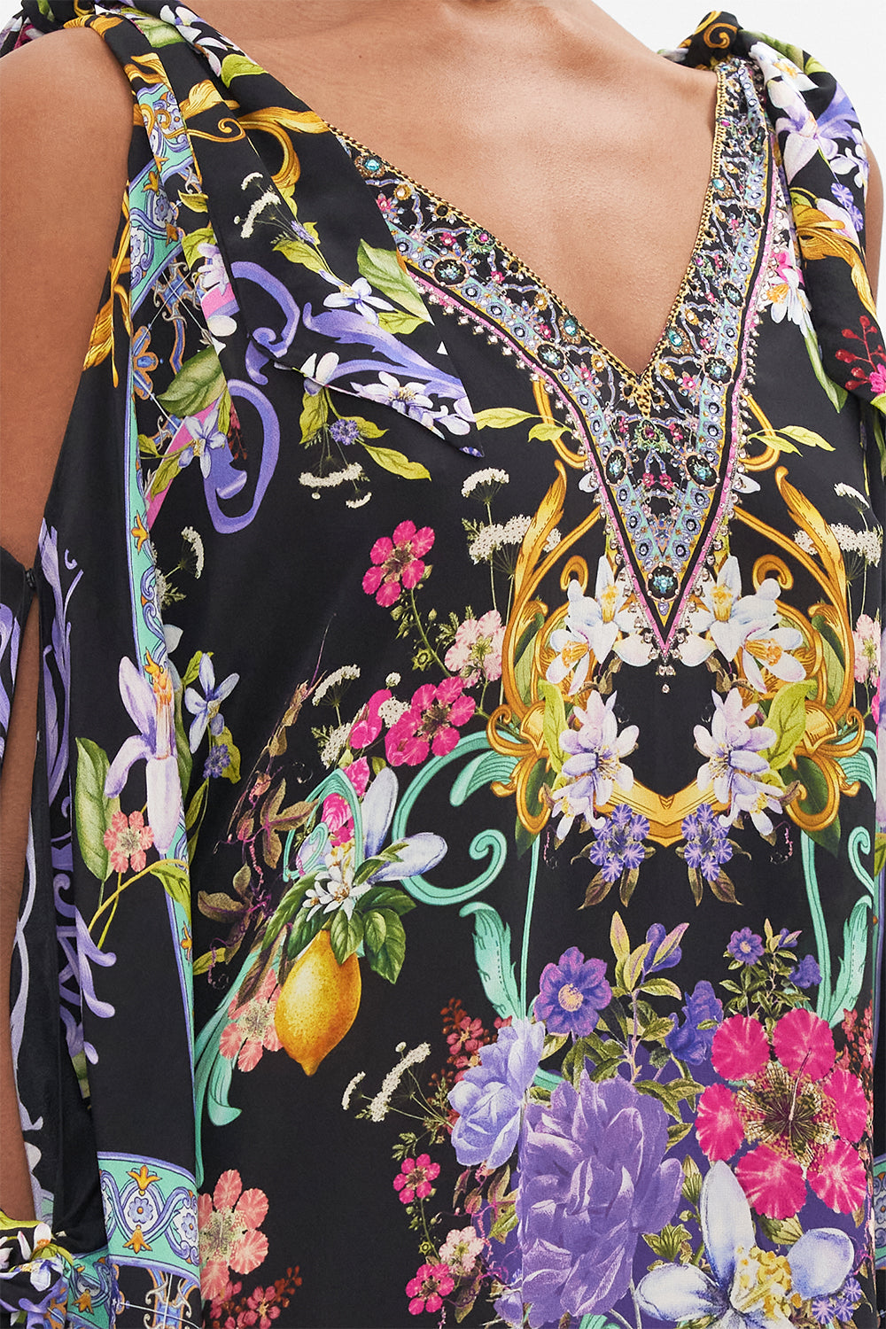 SCARF TIE KAFTAN MEET ME IN MARCHESA