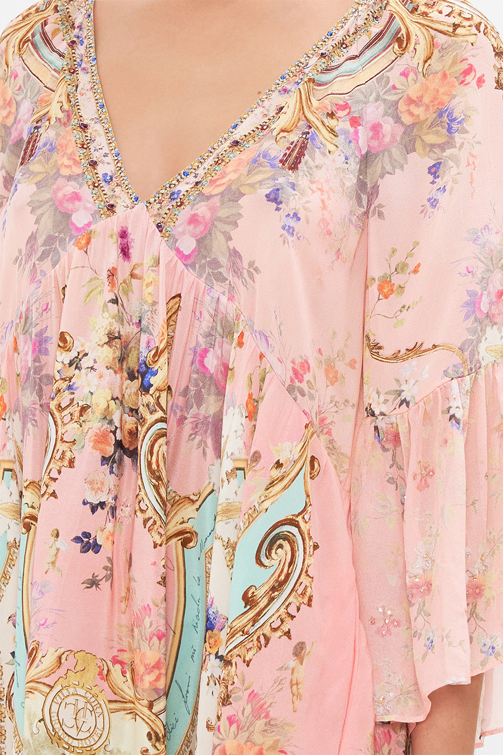 A-LINE RUFFLE SLEEVE DRESS LETTERS FROM THE PINK ROOM