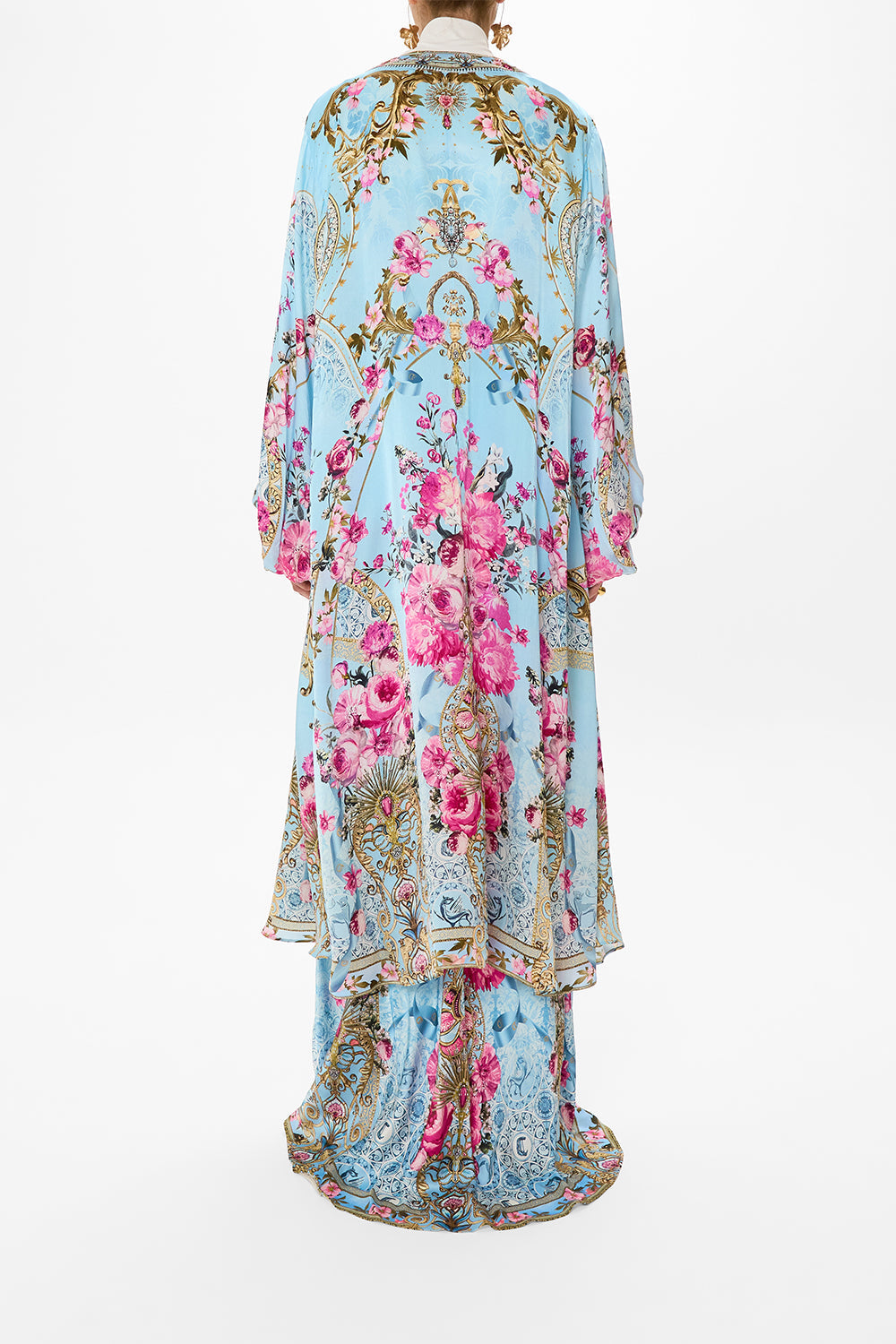 CAMILLA silk slip dress in Down The Garden Path print