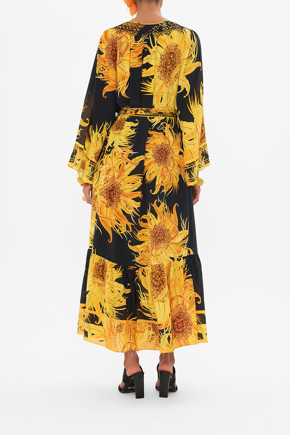 CAMILLA silk dress in Make Me Your Masterpiece print