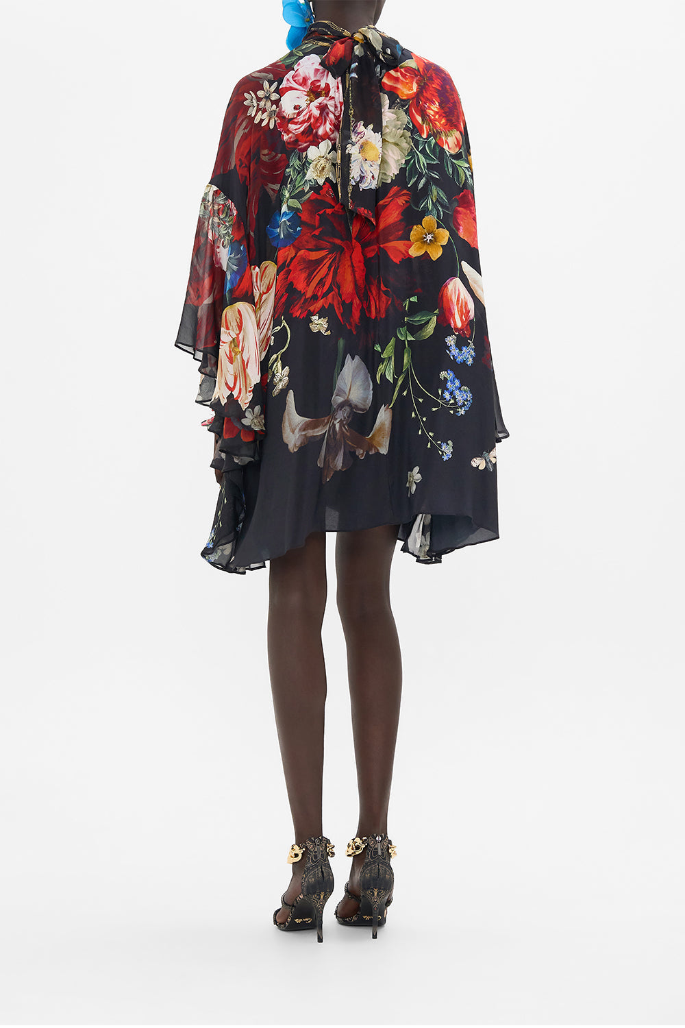 CAMILLA high neck dress in A Still Life print