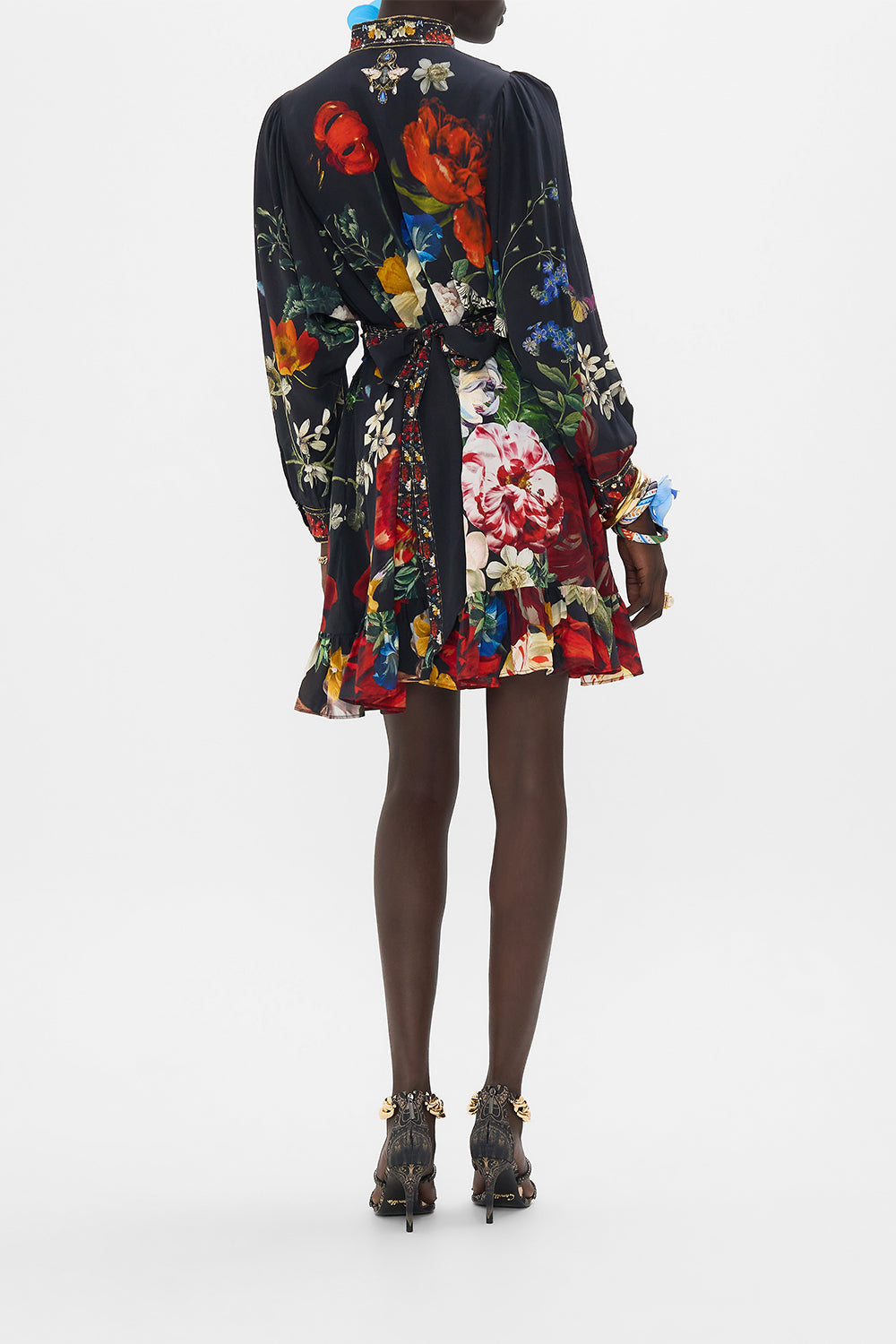 CAMILLA silk shirt dress in A Still Life print