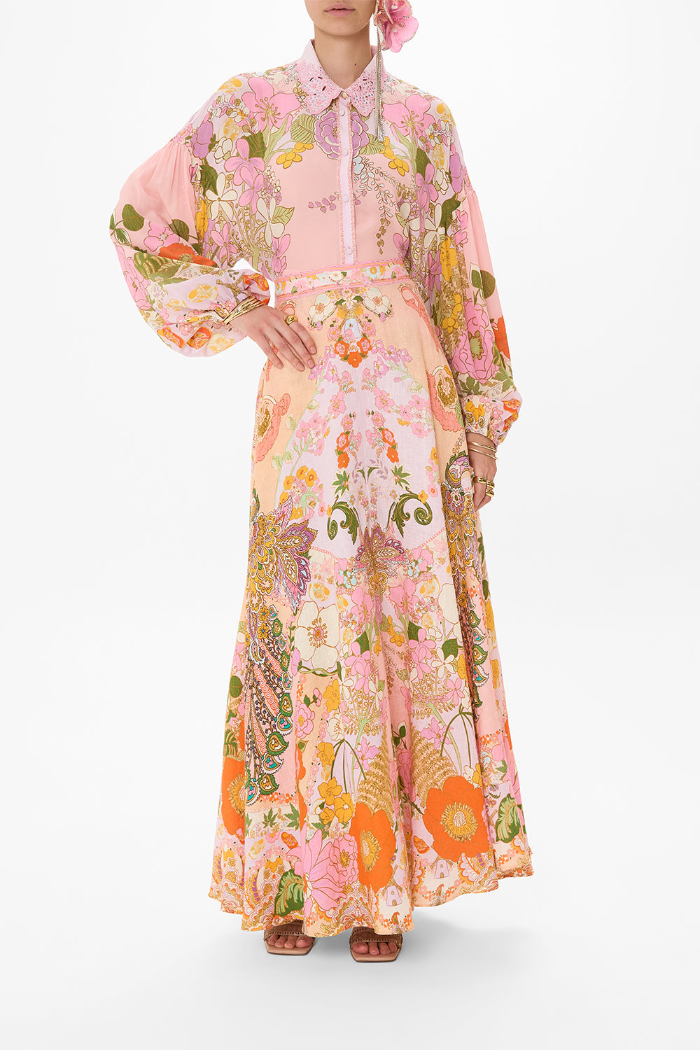 CAMILLA silk shirt in Clever Clogs print