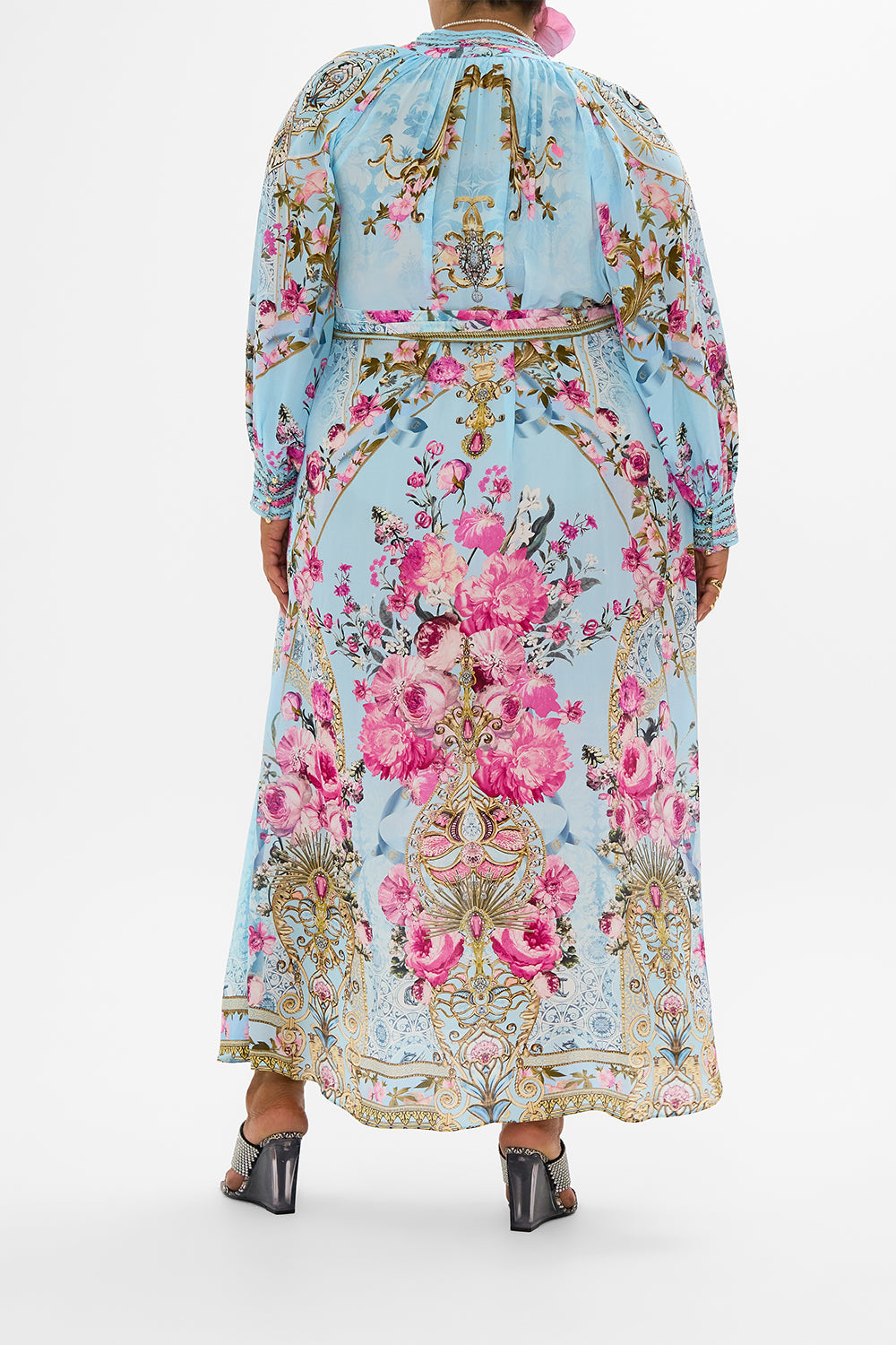 RAGLAN SLEEVE MIDI SHIRT DRESS DOWN THE GARDEN PATH