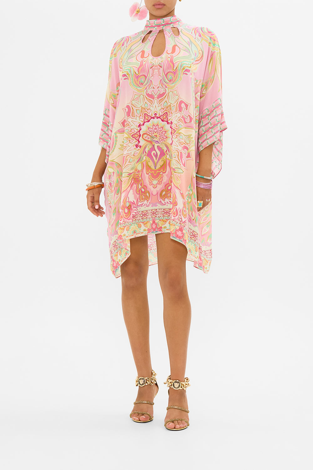 CAMILLA silk kaftan in Tea With Tuchinski print