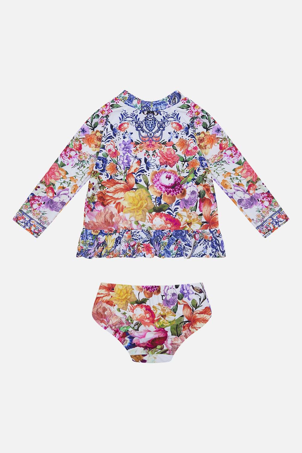 Back product view of Milla by CAMILLA babies reshie set in Dutch is Life print