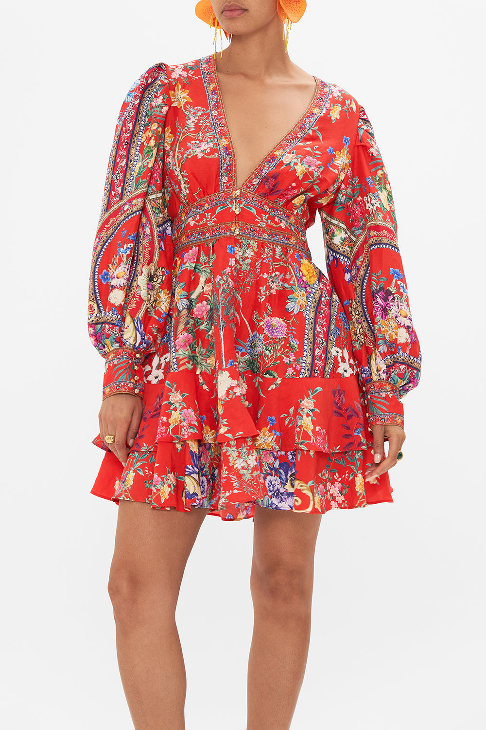 CAMILLA silk floral print dress om The Summer Palace print