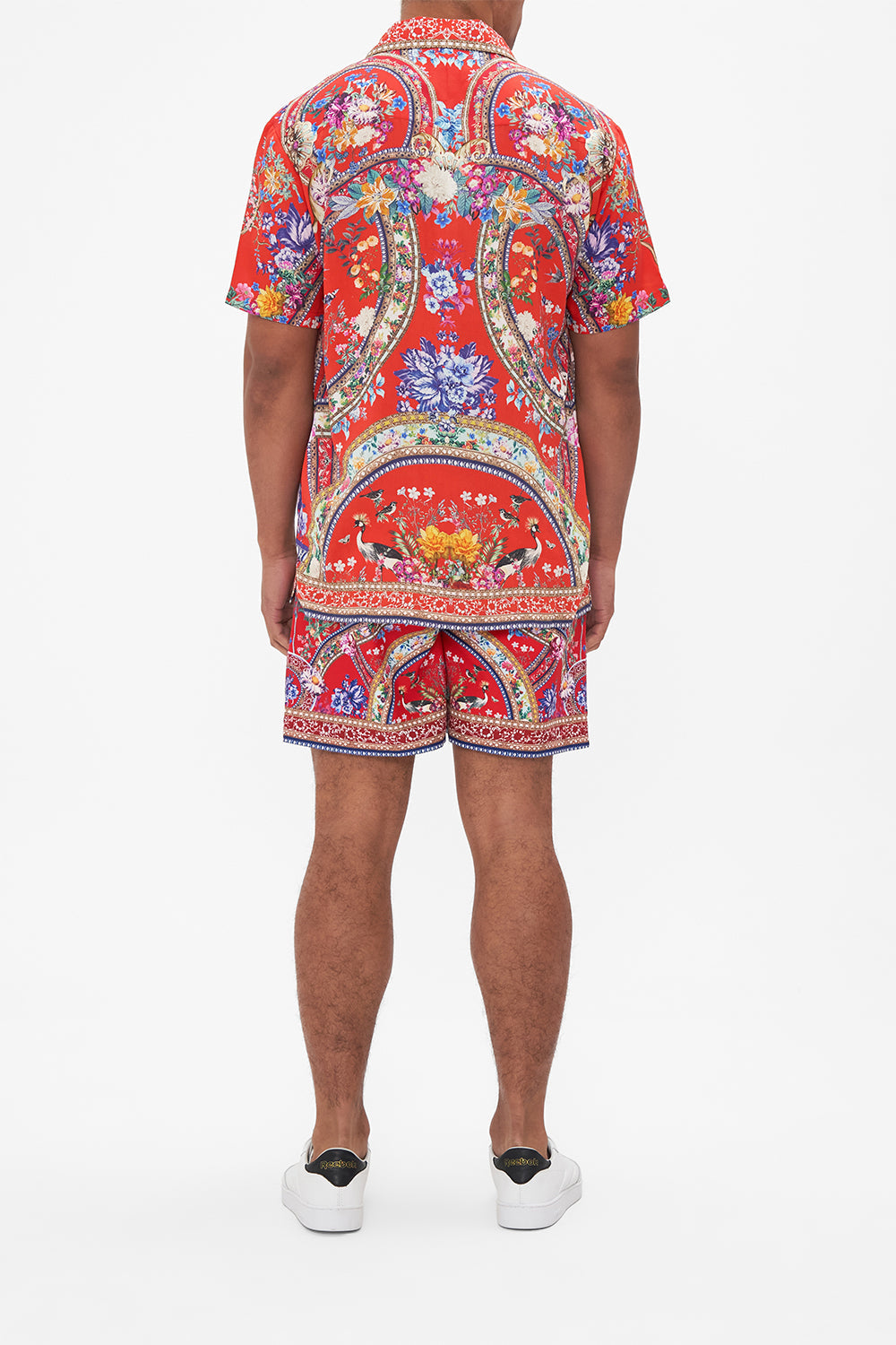 Hotel Franks By CAMILLA mens floral print camp collared shirt in The Summer Palace print