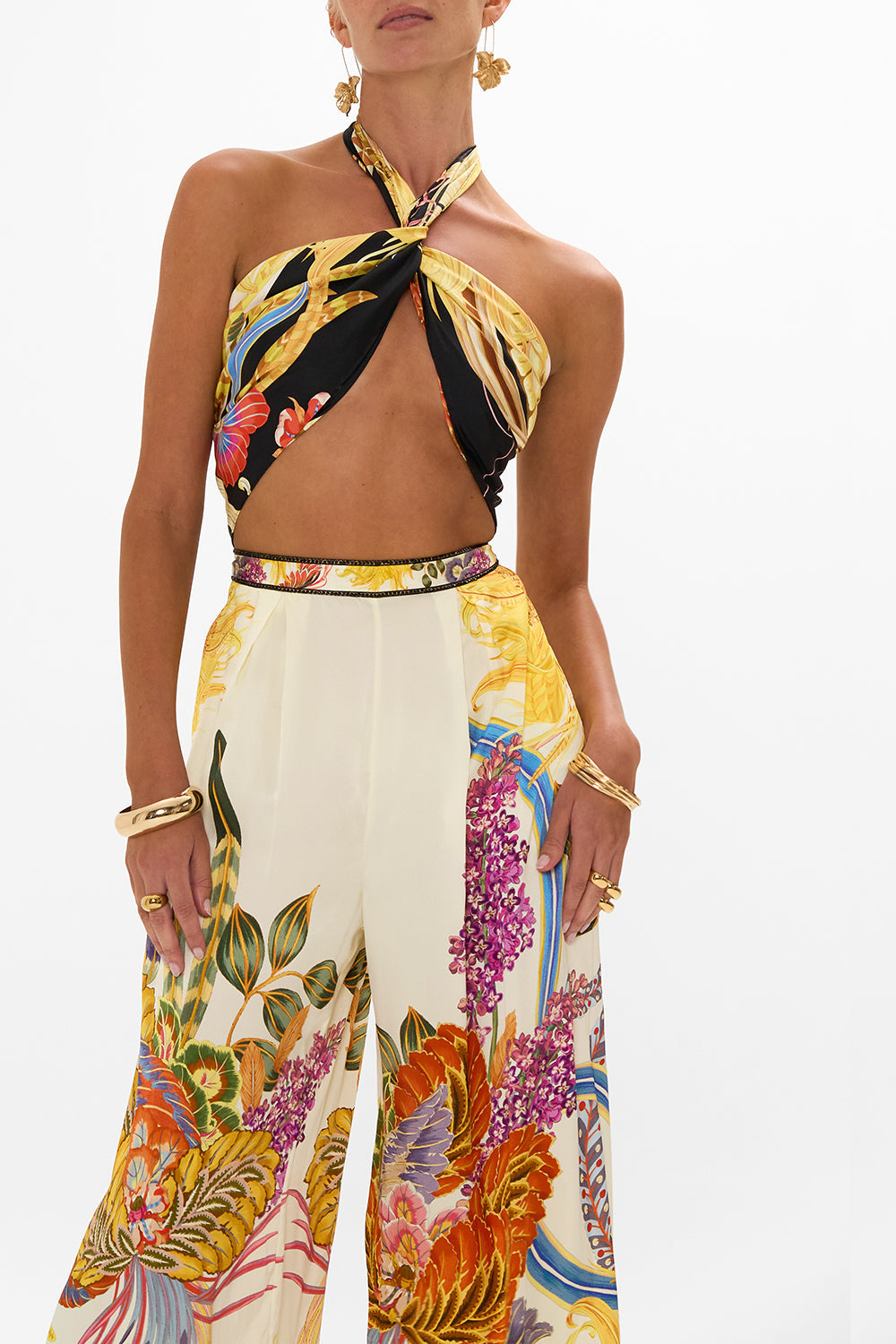 CAMILLA silk scarf in Sunflowers On My Mind print