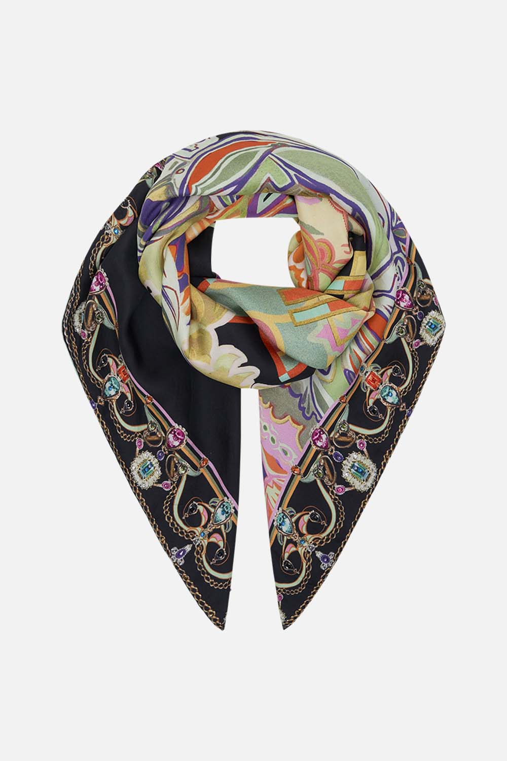 CAMILLA silk scarf in Club Cinemania print