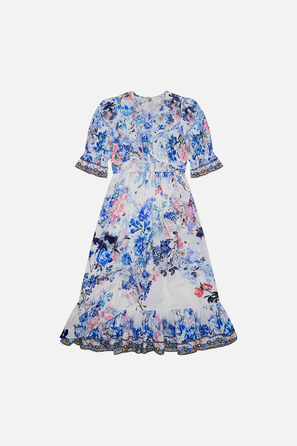 Product view of MILLA BY CAMILLA kids floral maxi dress in Tuscan Moondance print