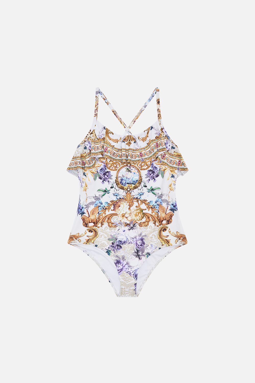 Product view of Milla By CAMILLA kids one piece swimsuit in Palazzo Play Date print