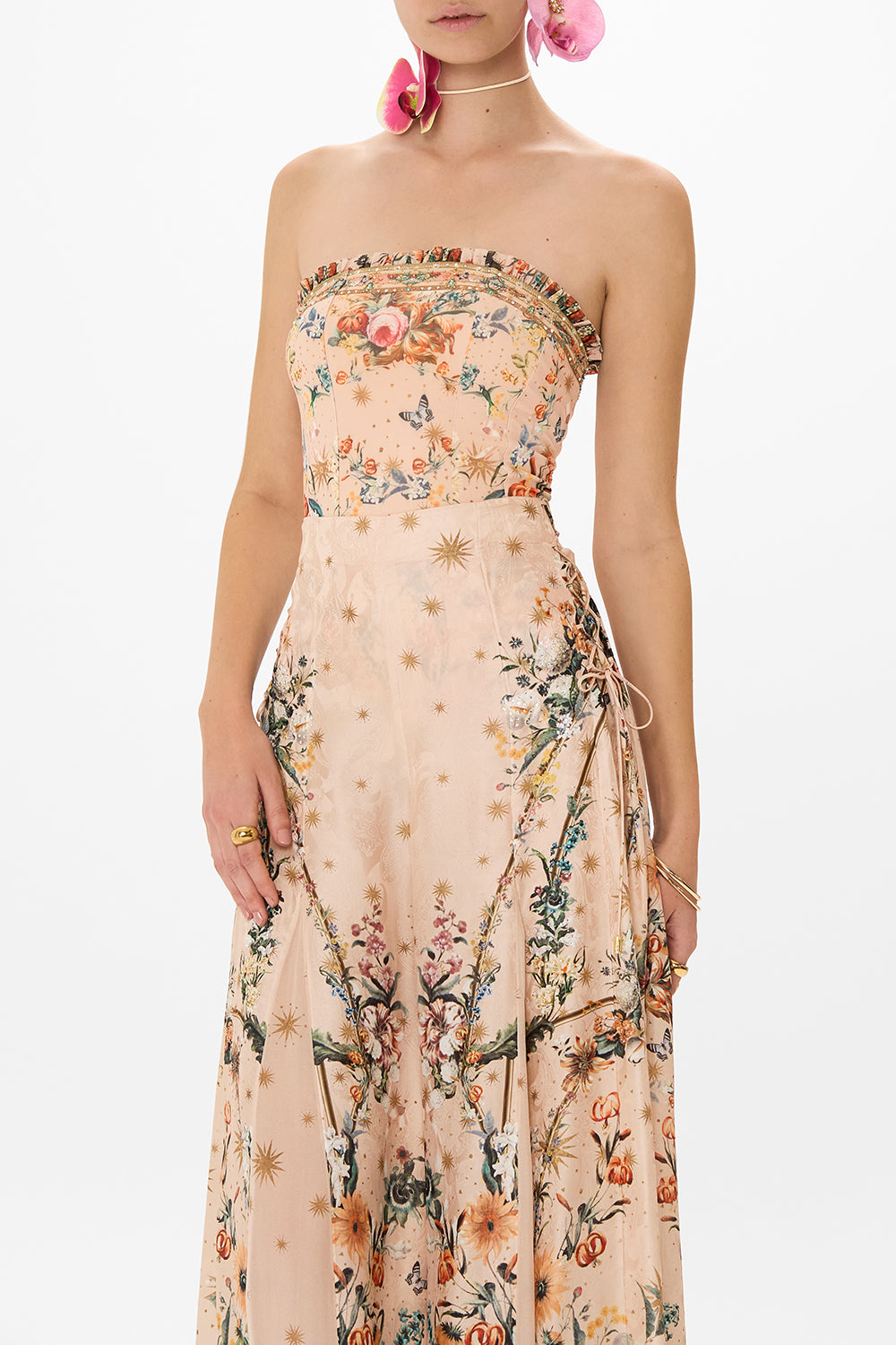 BANDEEU BODYSUIT WITH FRILL ROSE GARDEN REVOLUTION