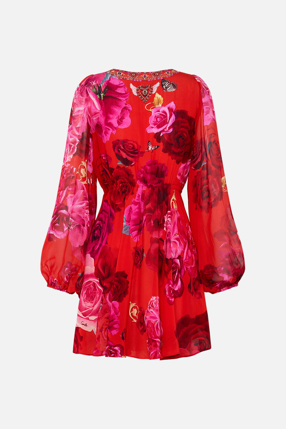 SHORT WRAP TIE DRESS ITALIAN ROSA