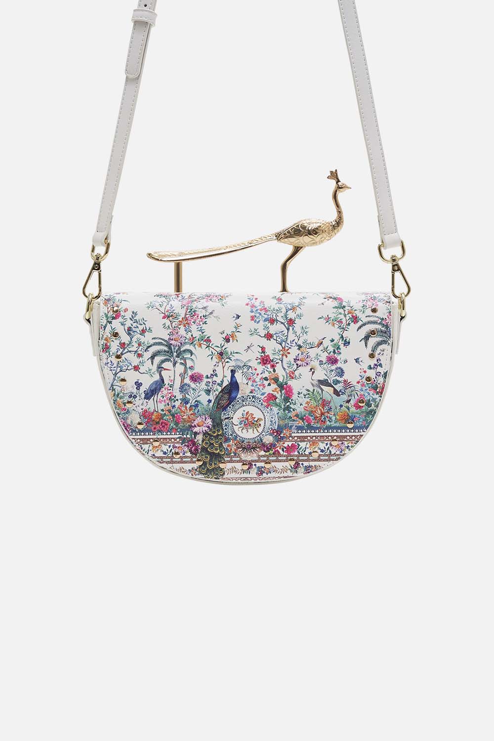 CAMILLA crossbody bag in Plumes and Parterres print