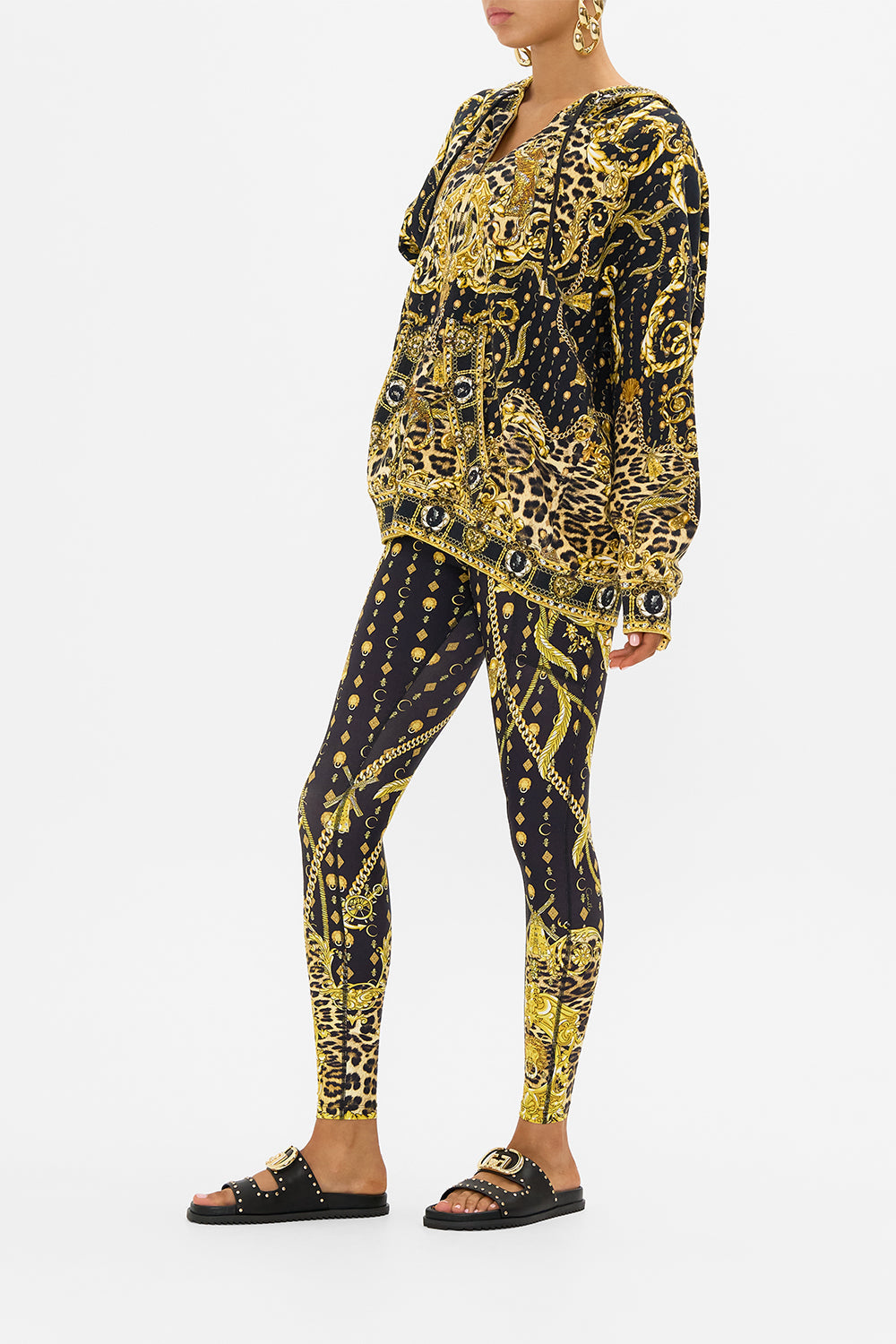 CAMILLA oversized zip in Nouveau Noir print