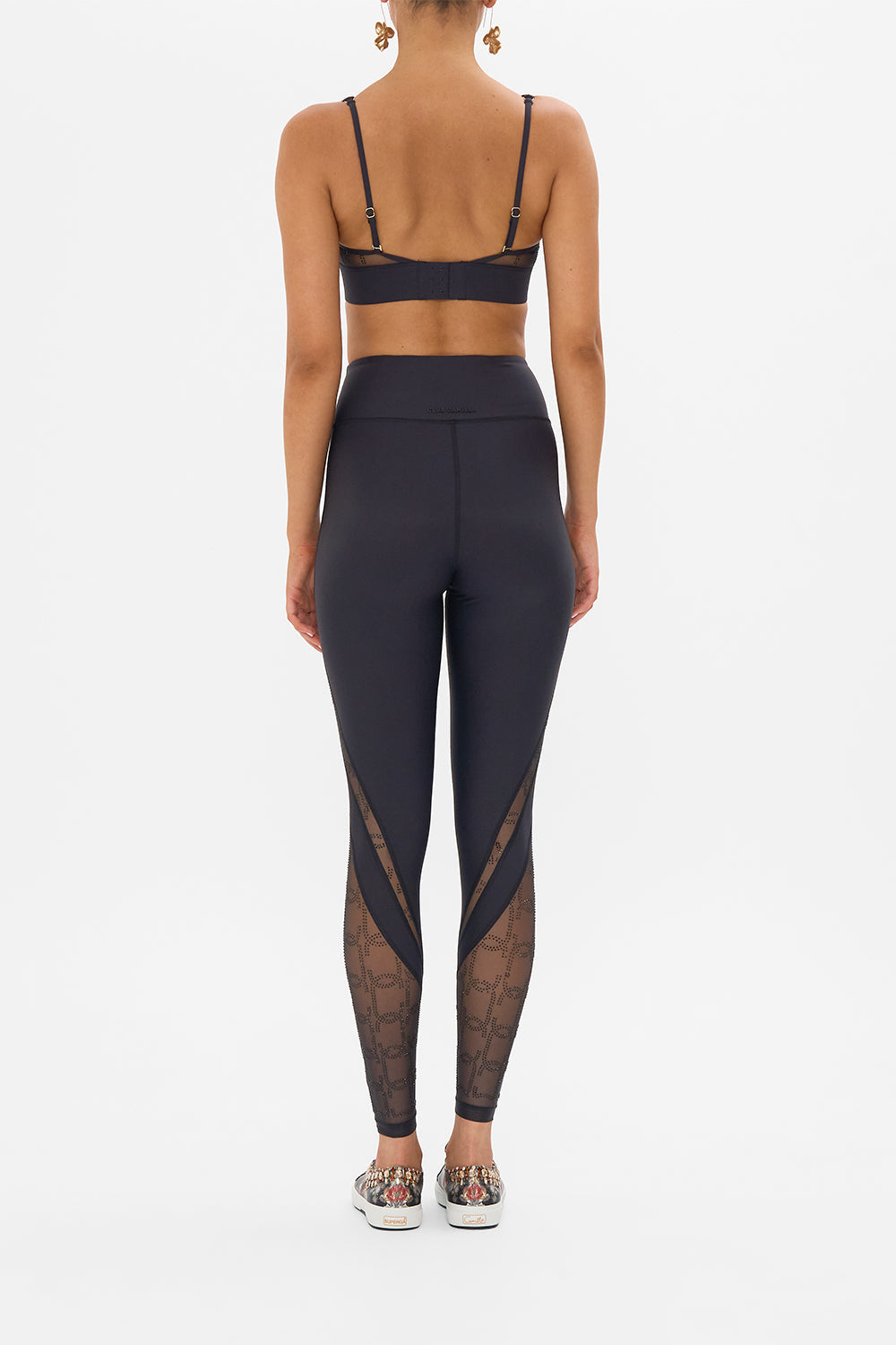 CAMILLA black mesh crop top