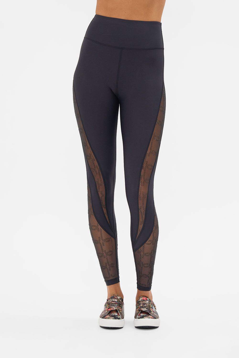CAMILLA black mesh leggings