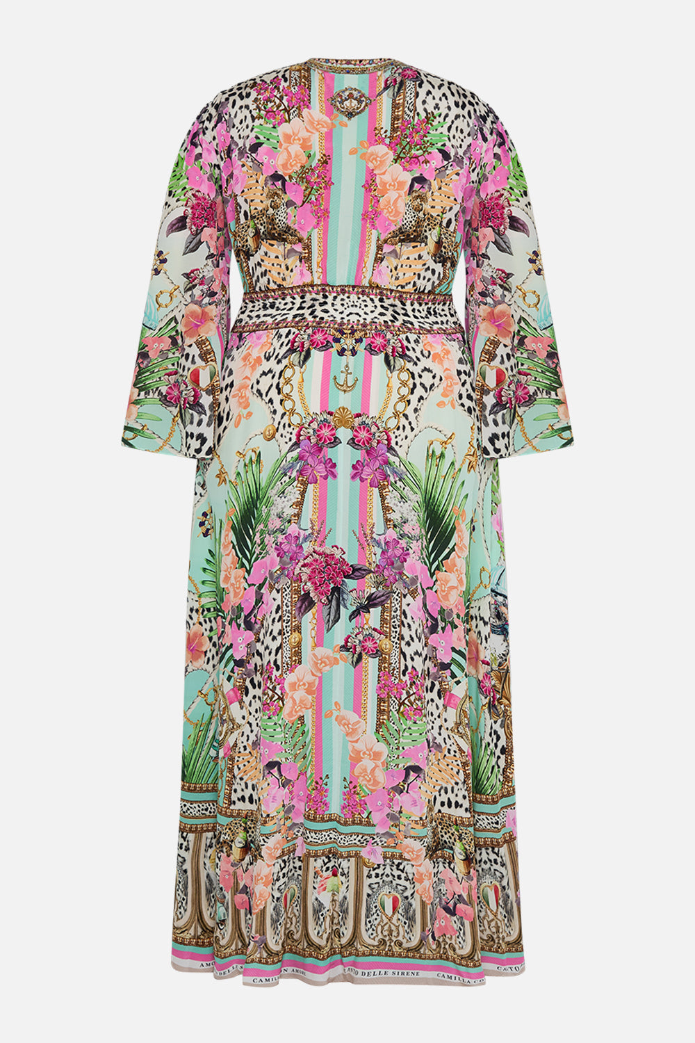 KIMONO SLEEVE DRESS WITH SHIRRING DETAIL DEAR AMORE MIO