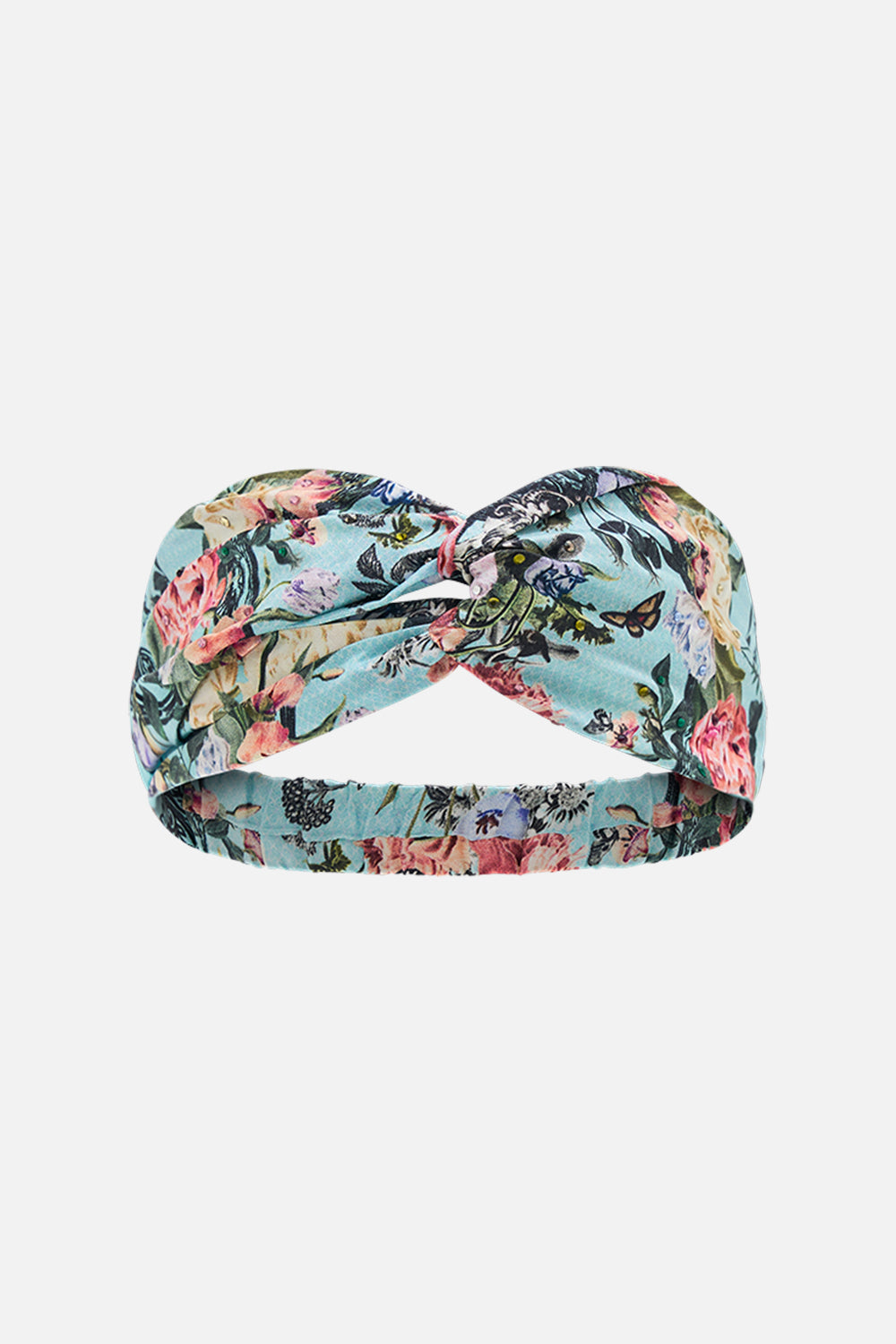 CAMILLA floral woven twist headband in Petal Promise Land