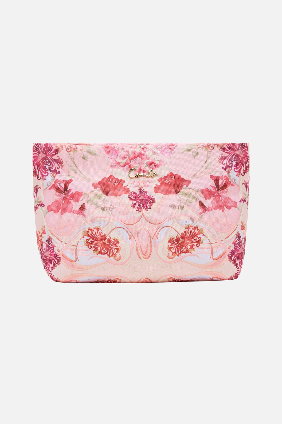 CAMILLA floral small makeup clutch in Blossoms and Brushstrokes