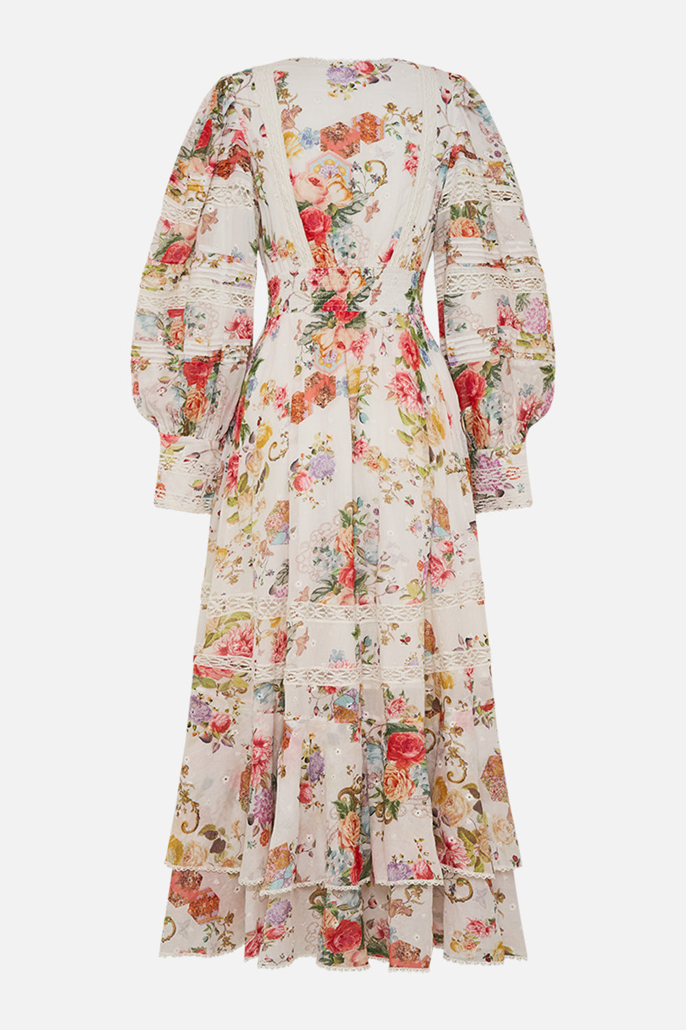 CAMILLA floral button front dress in Sew Yesterday print