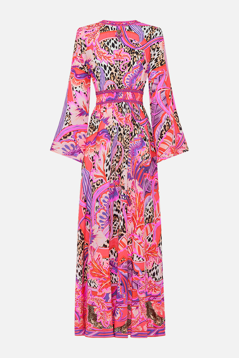 KIMONO SLEEVE DRESS WITH SHIRRING DETAIL VIOLA VINTAGE