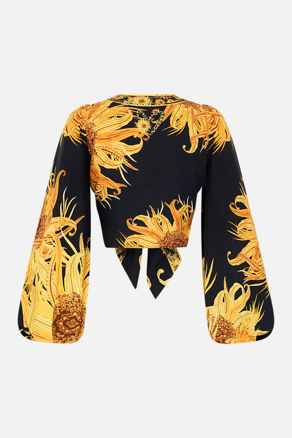 CAMILLA silk blouse in Make Me Your Masterpiece print