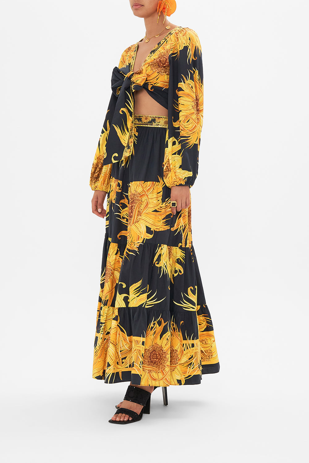 CAMILLA silk blouse in Make Me Your Masterpiece print