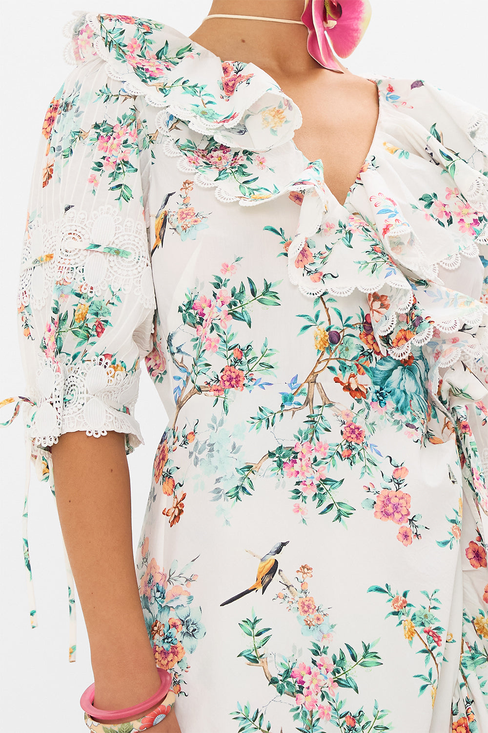 CAMILLA maxi wrap dress in Plumes And Parterres print