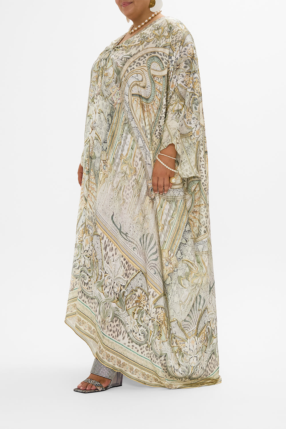 SPLIT SLEEVE KAFTAN WITH HARDWARE IVORY TOWER TALES
