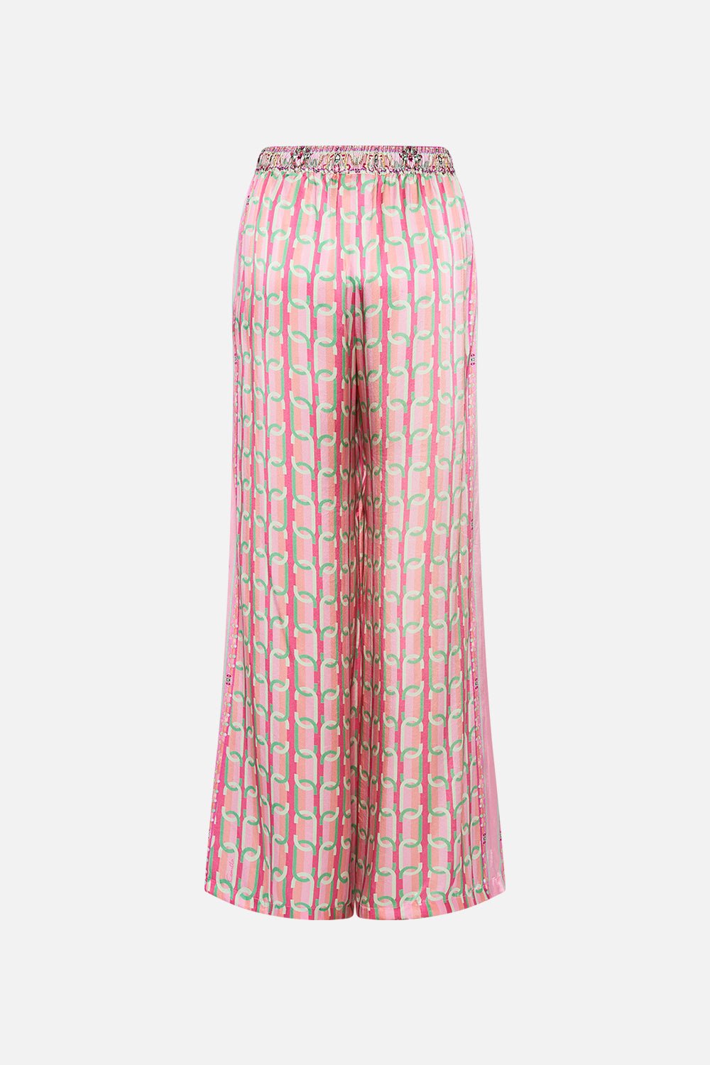 CAMILLA silk pants in Tea With Tuchinski print