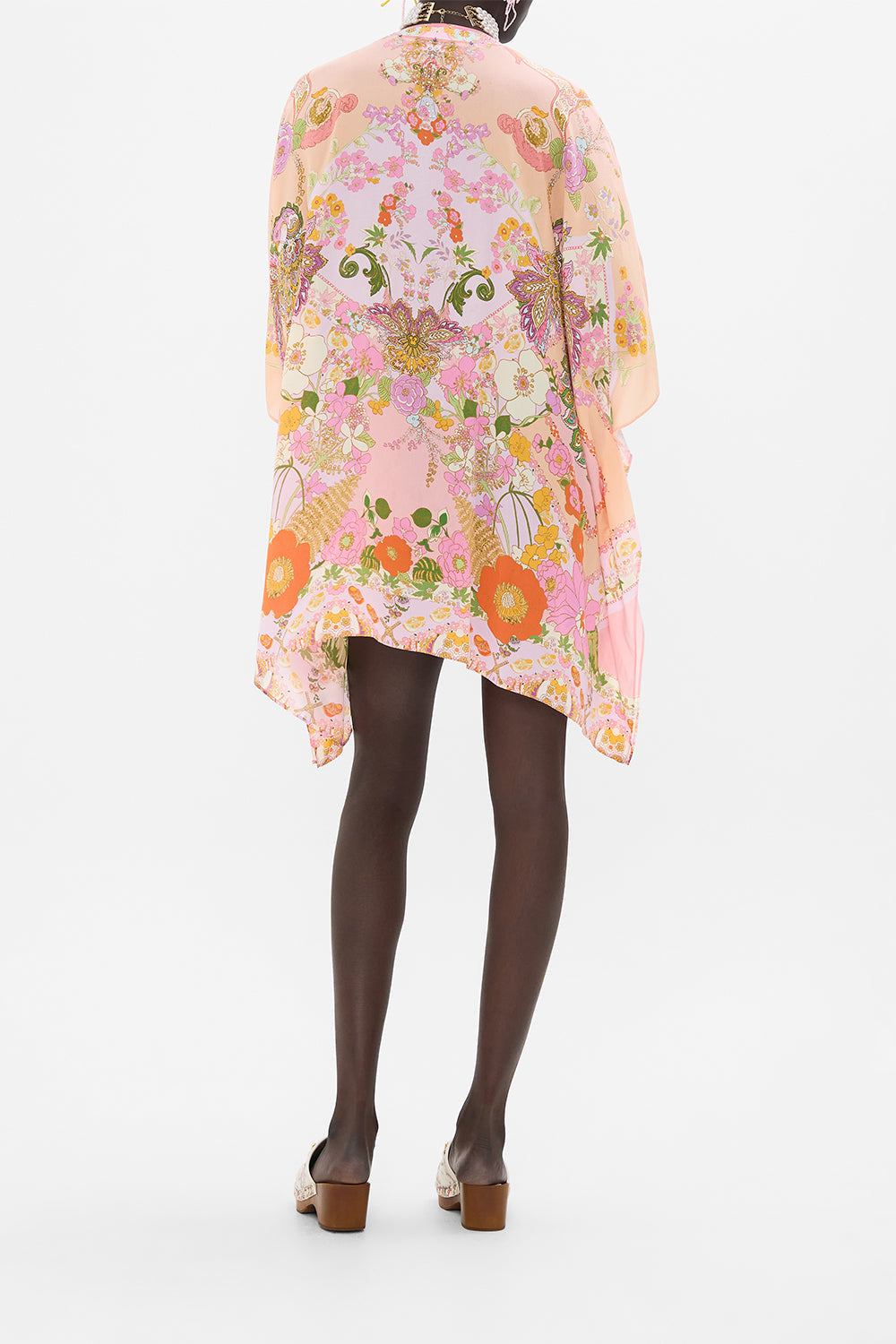 CAMILLA silk kaftan in Clever Clogs print