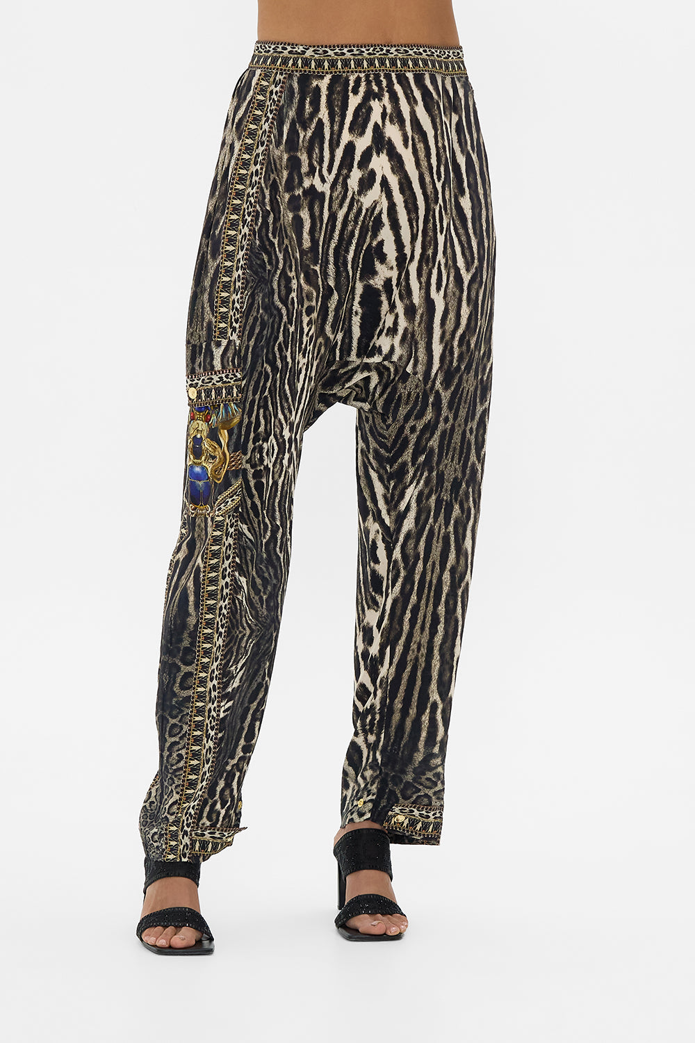 CAMILLA Pocket Harem Pant in Cat Worship print.