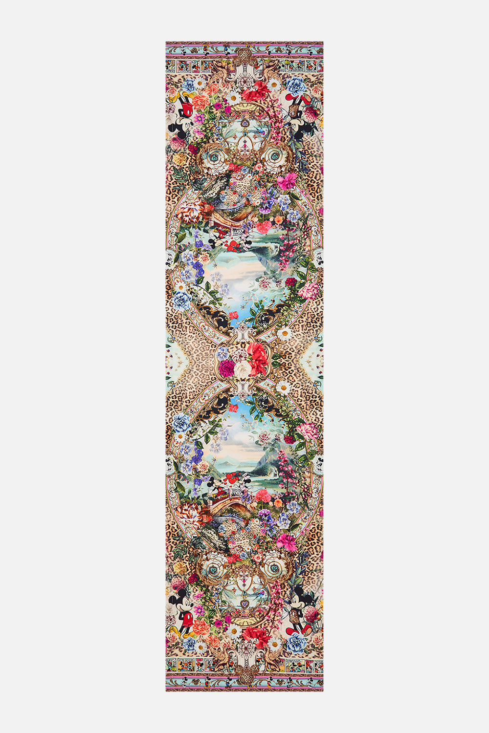 Disney x CAMILLA table runner in Mickey takes A Trip print