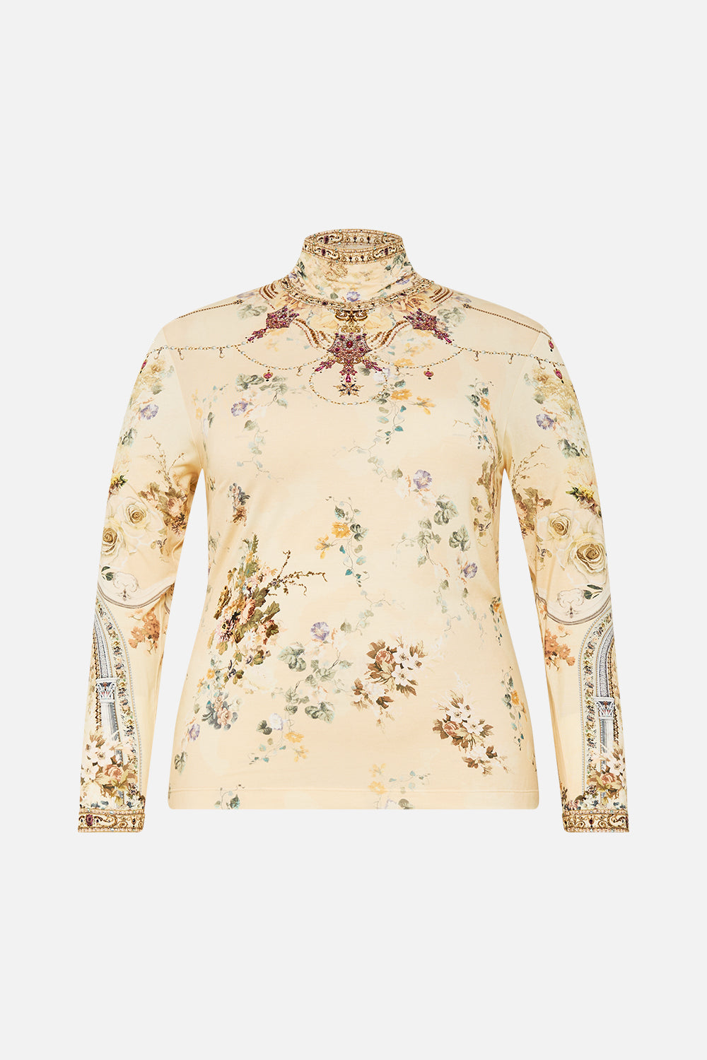 JERSEY TURTLENECK ADORNED IN ANTIQUITY