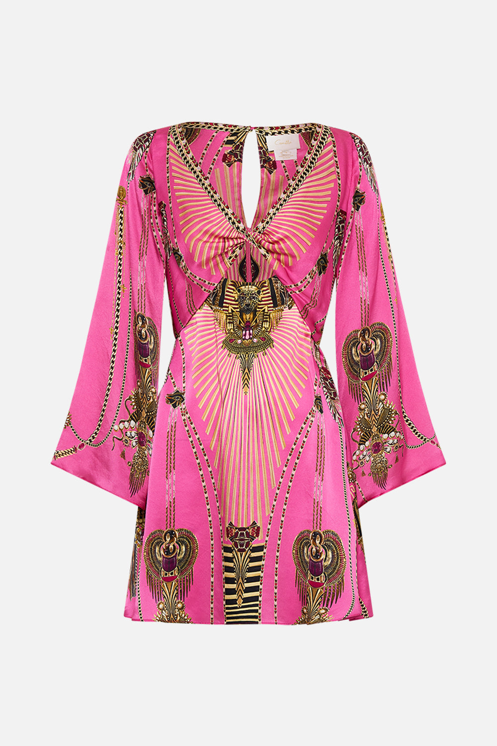 CAMILLA Long Sleeve Twist Dress in Oasis Oracle print.