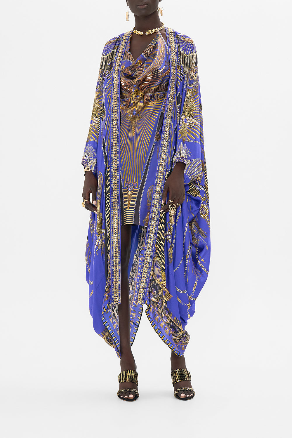 CAMILLA Layer With Embellished Centre Back Panel in My Fair Pharaoh print.