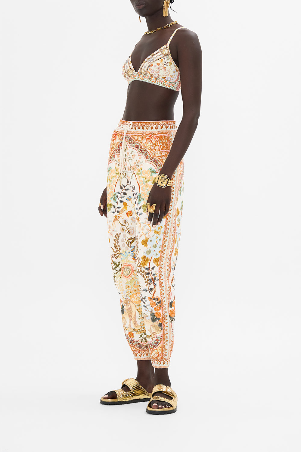 CAMILLA Jersey Track Pant in Honour of Heirlooms print