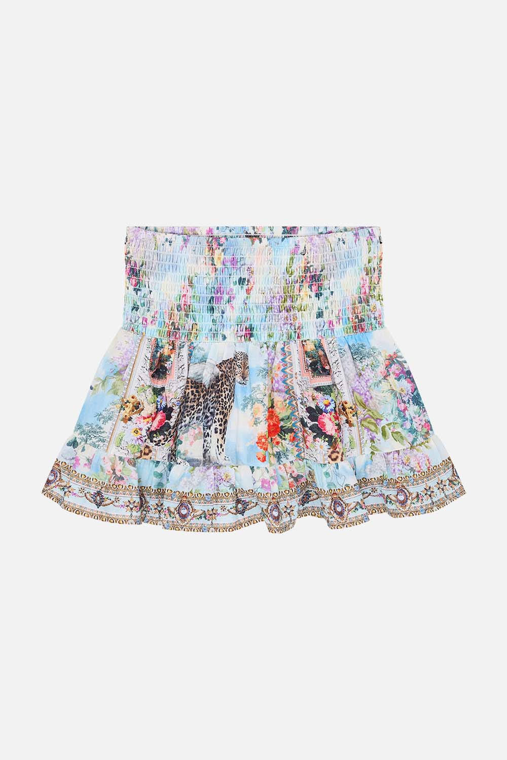 Milla By CAMILLA Floral Kids Shirring Waist Skirt in We Always Have Alexandria print.