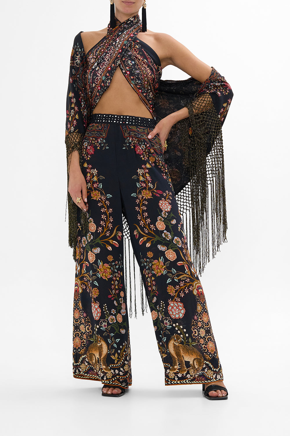 CAMILLA Straight Leg Relaxed Trouser Loom to Tomb print