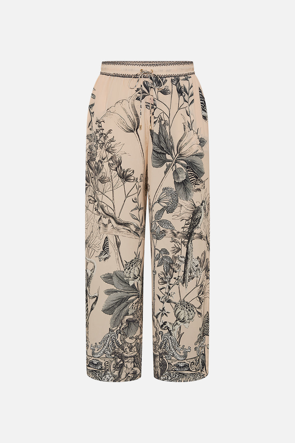 CAMILLA Black Straight Leg Pant in Etched into Eternity