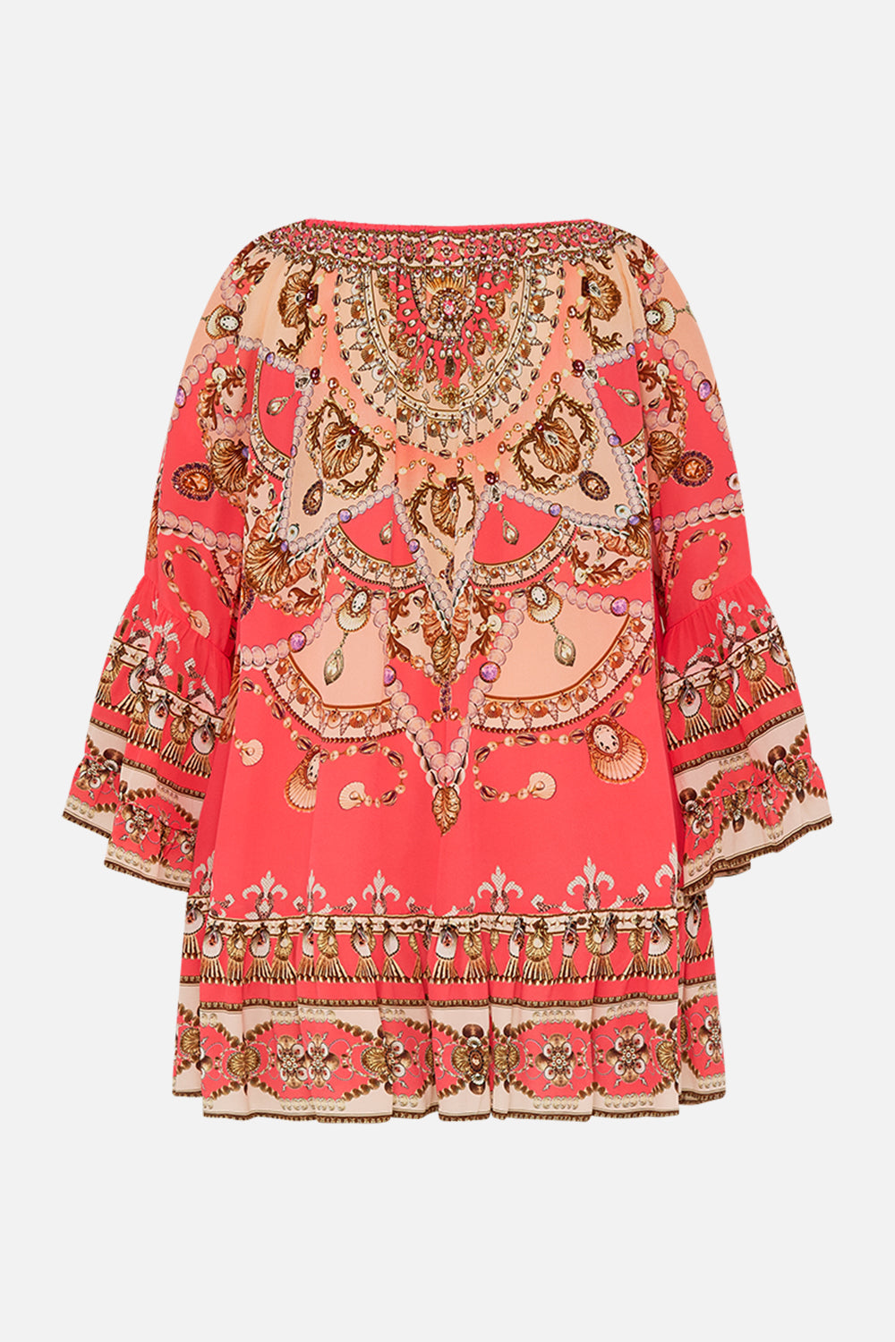 CAMILLA floral silk shrug in Stitched in Time print.