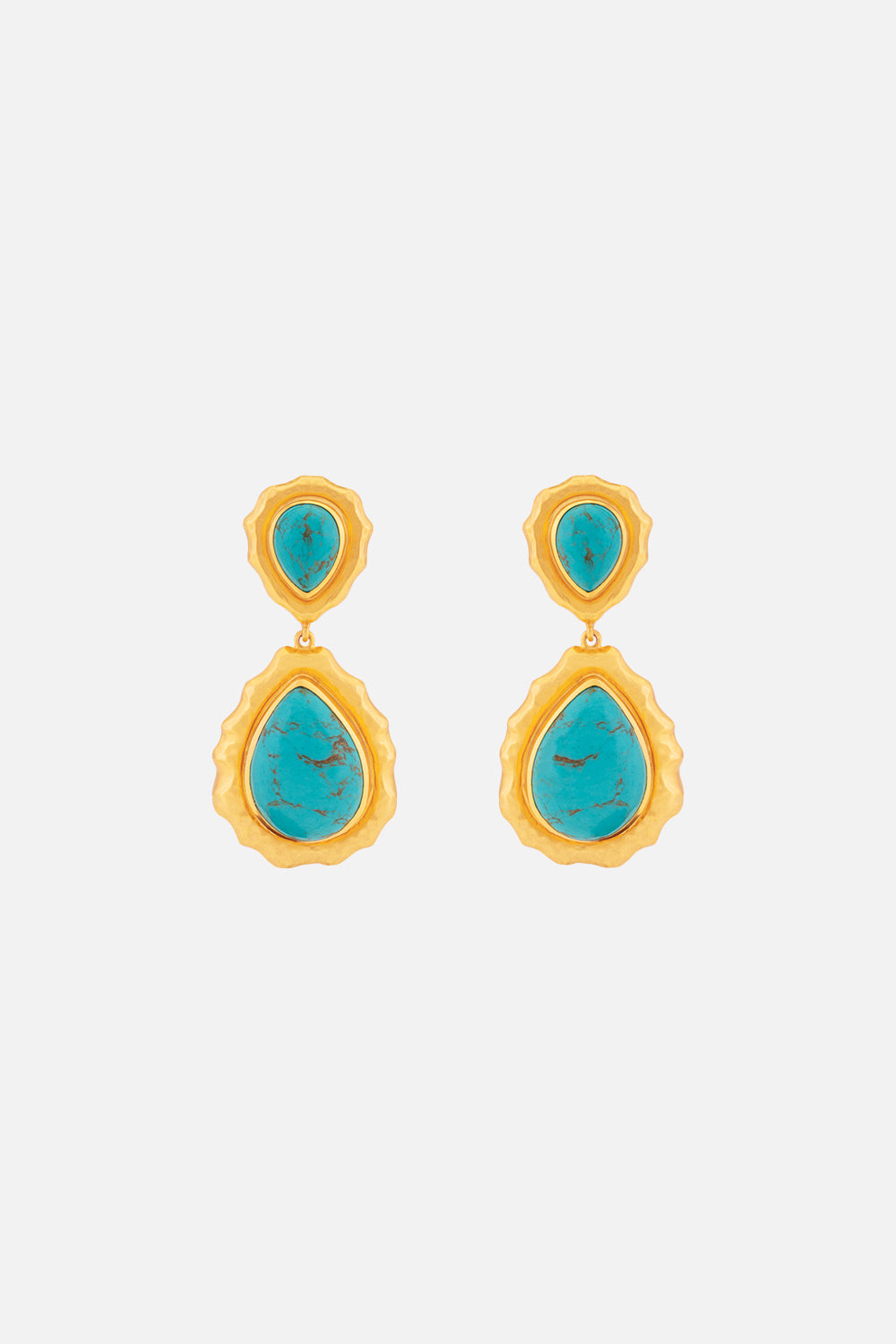 CAMILLA jewellery gold turquoise earrings