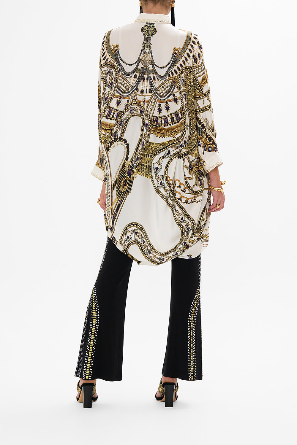 BUTTON UP TOP WITH DRAPED BACK GODDESS ENERGY