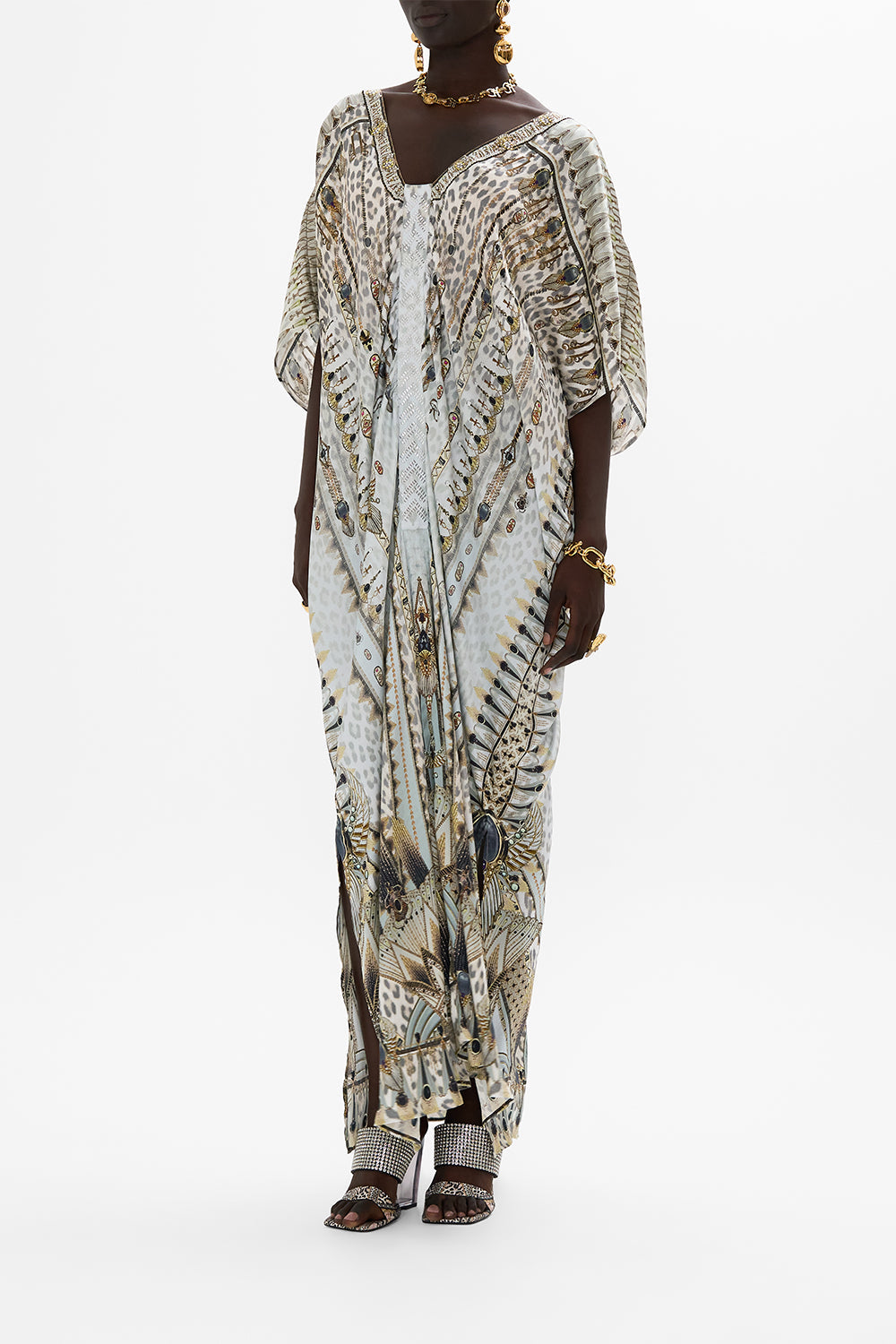 KAFTAN WITH FRONT TAB DETAIL SAHARA STARLET