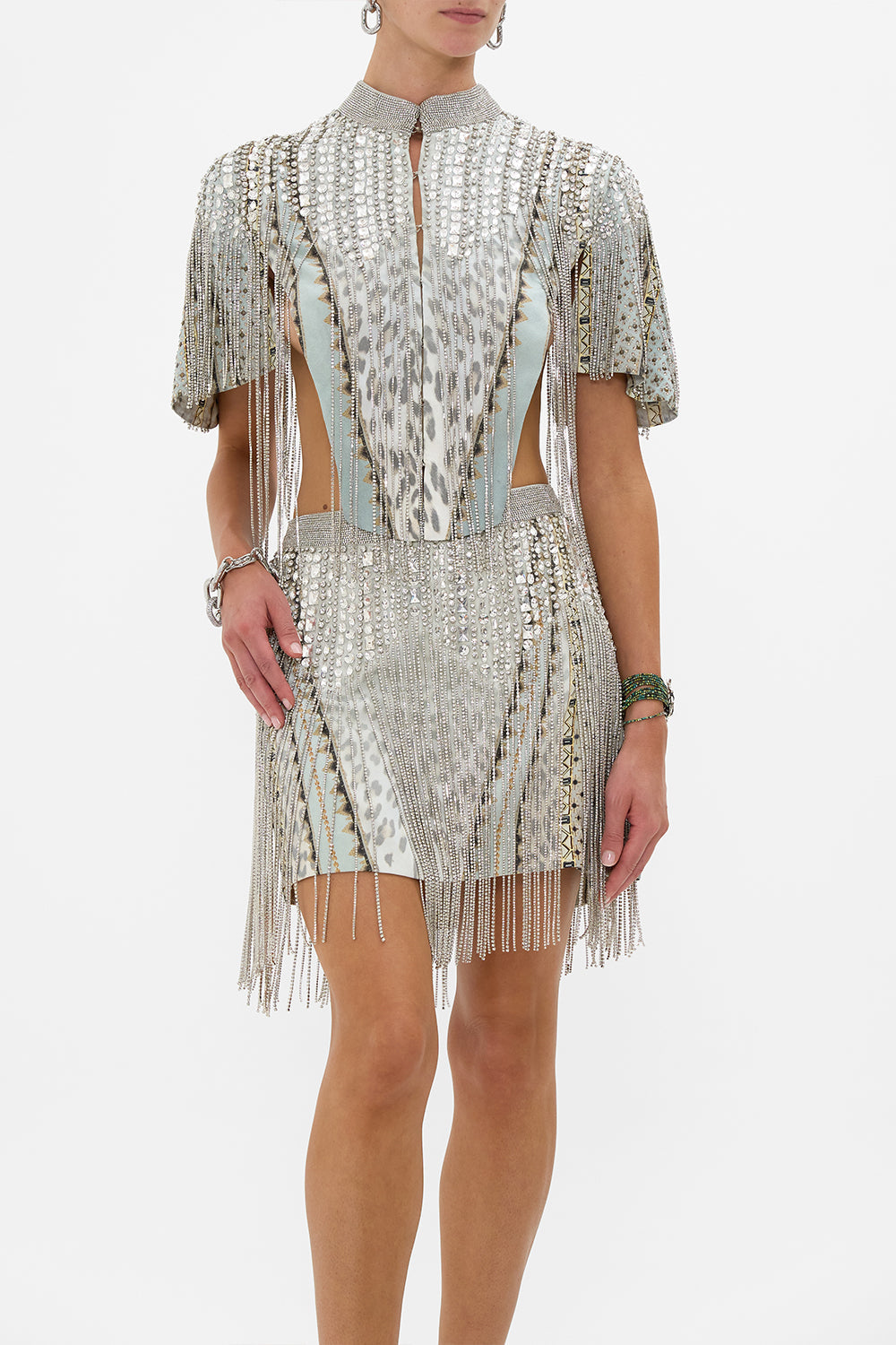 BEADED GILET SAHARA STARLET